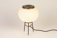 1950s Gilardi & Barzaghi Glass Tripod Table Lamp