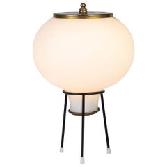 1950s Gilardi & Barzaghi Glass Tripod Table Lamp