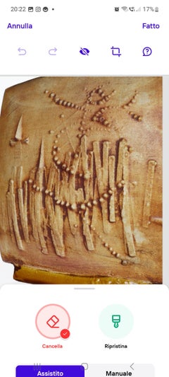 Años 50 Gilbert Portanier Vallauris Francia arte astratta Vaso Ceramica Jarrón