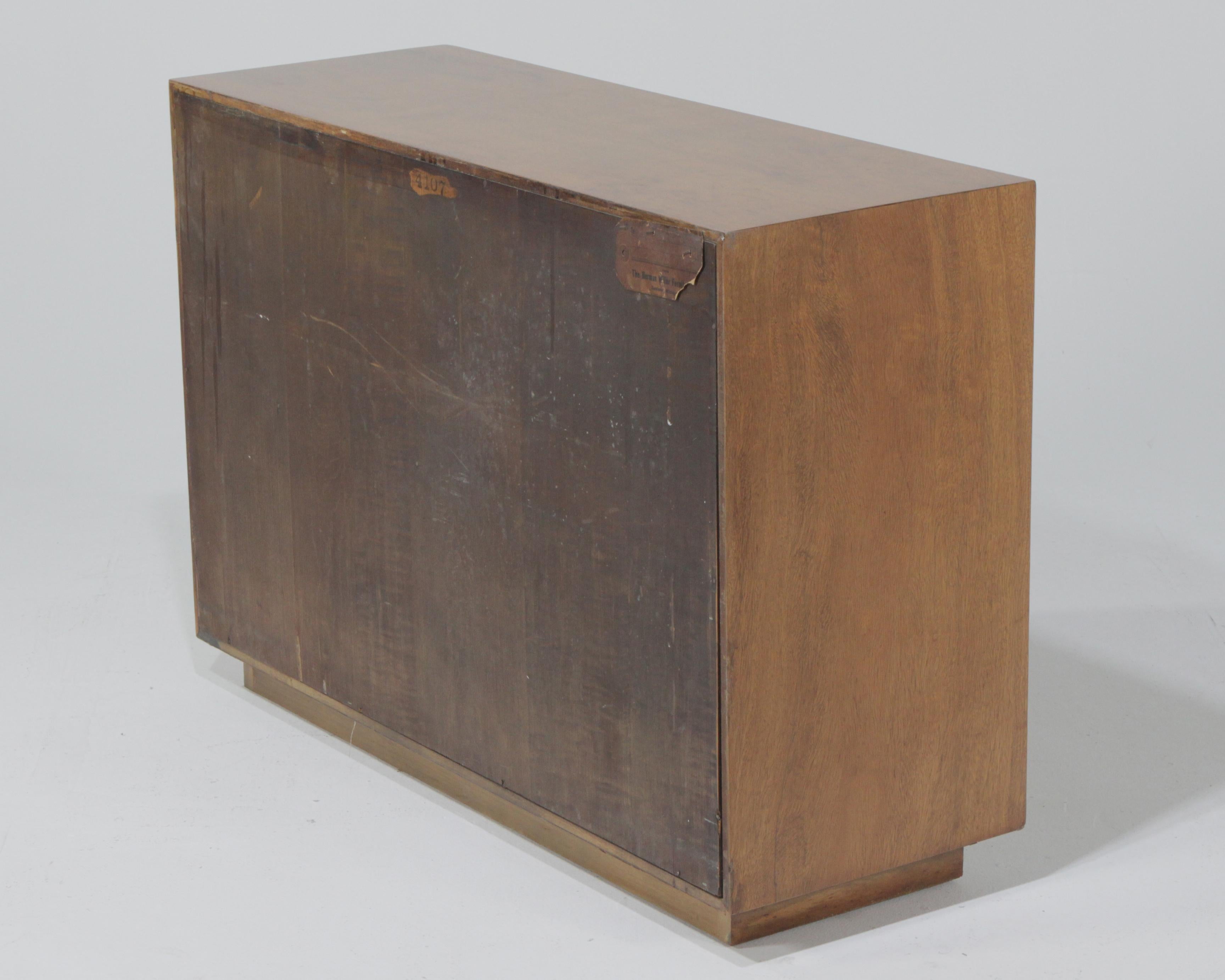 American 1950s Gilbert Rohde for Herman Miller Two-Door Paldao Burl Cabinet