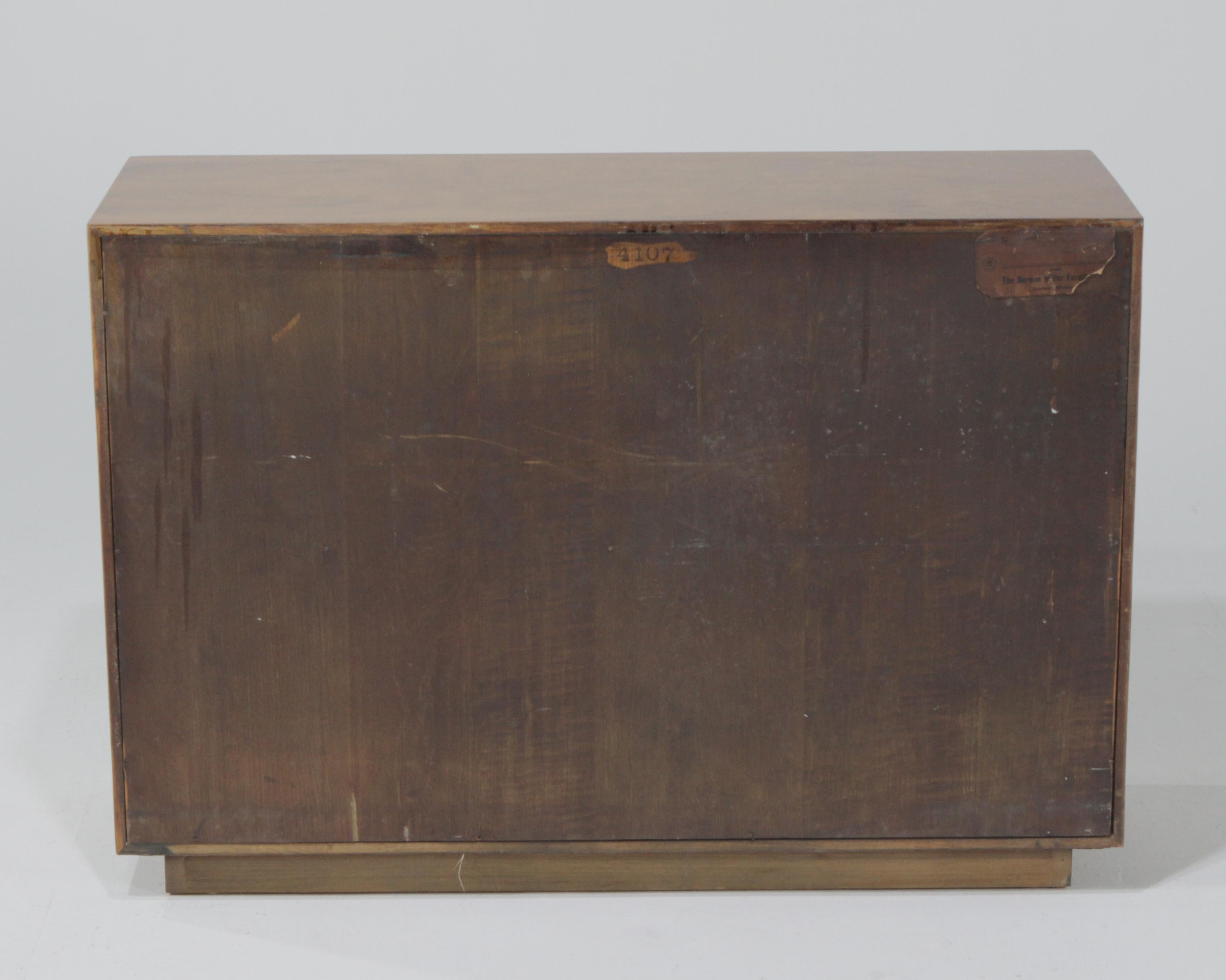 1950s Gilbert Rohde for Herman Miller Two-Door Paldao Burl Cabinet 2