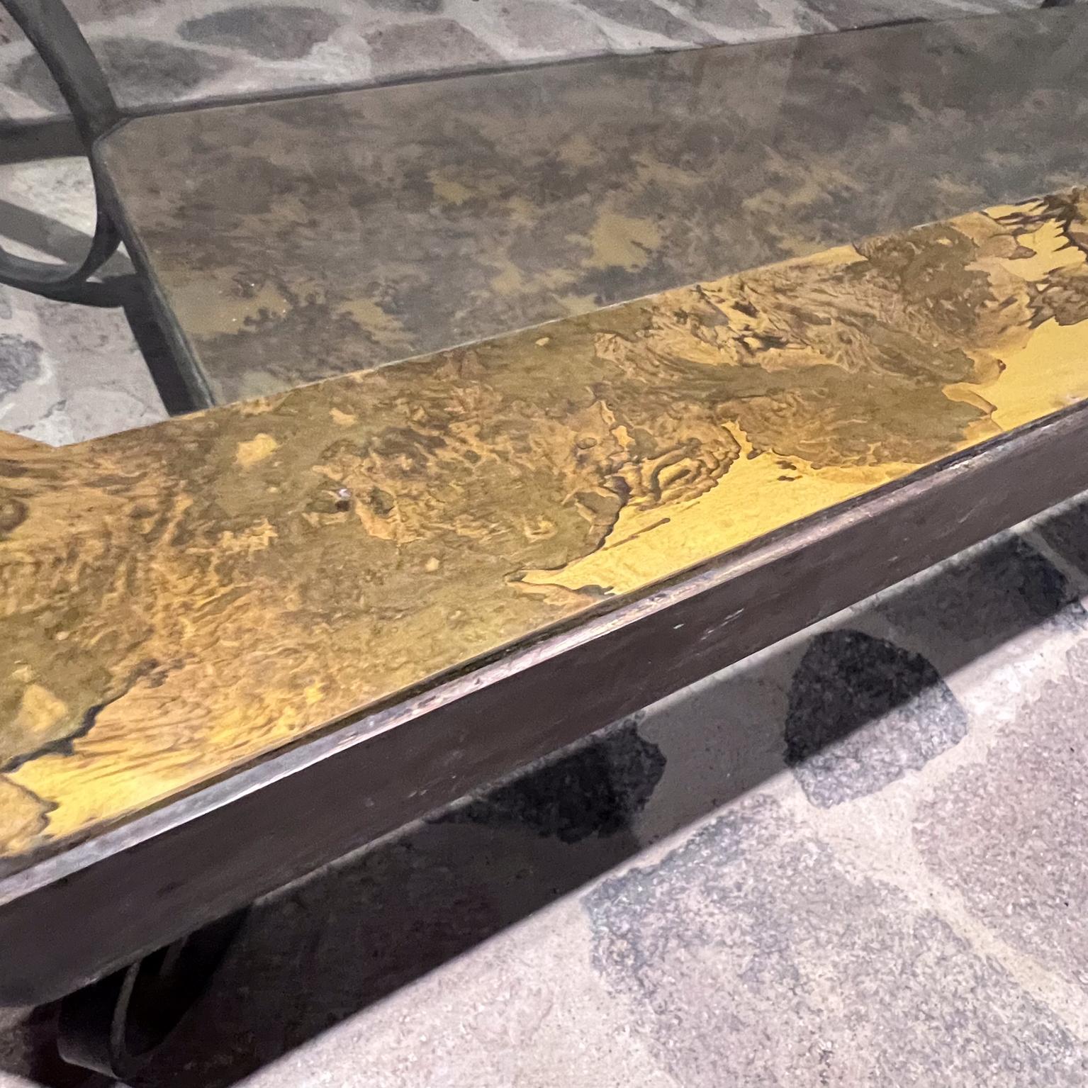 1950s Gilded Glass Coffee Table Arturo Pani Mexico City For Sale 4
