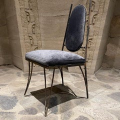 1950 Arturo Pani Seis sillas de comedor de hierro dorado Ciudad de México