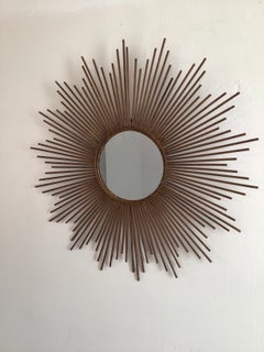 1950s Gilt Iron Starburst Mirror