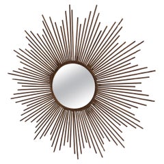 1950s Gilt Iron Starburst Mirror