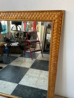 1950s Gilt Wood Mirror with Leaf Pattern by D. Milch & Son