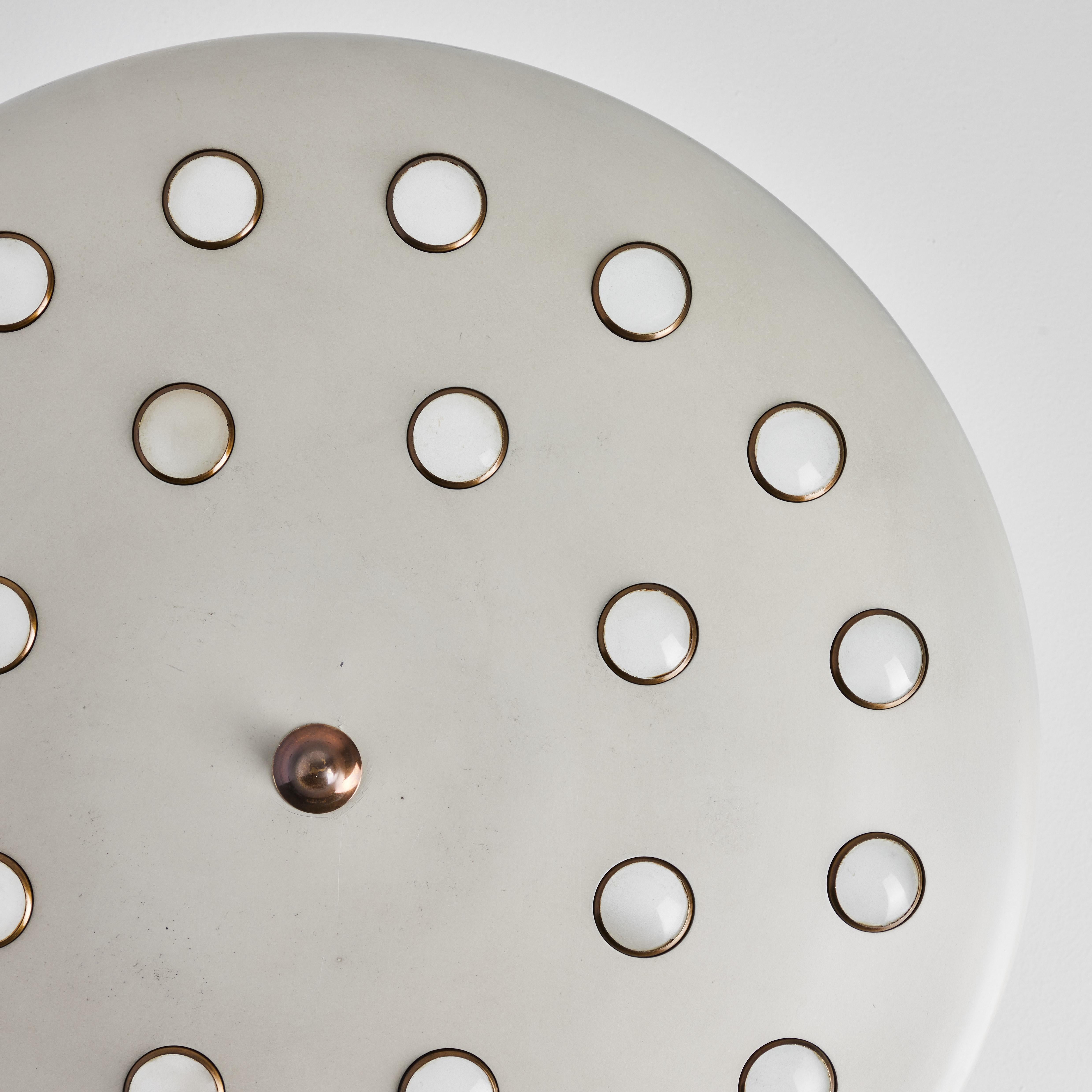 1950s Gino Sarfatti Metal & Glass Circular Ceiling Lamp for Arteluce 4