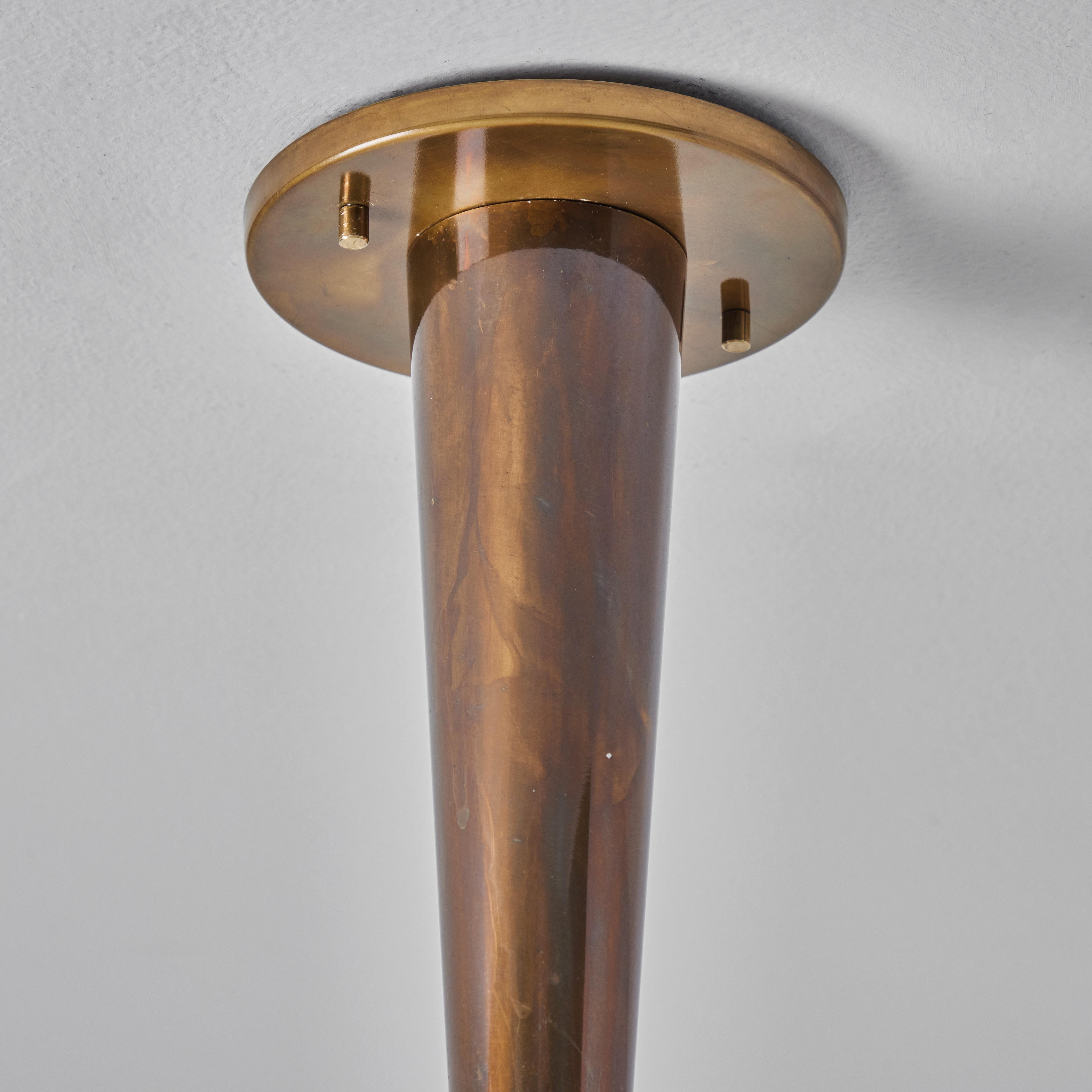 1950s Gino Sarfatti Metal & Glass Circular Ceiling Lamp for Arteluce 1