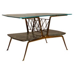 1950s Gio Ponti Att. 2-Tier Magazine Rack Coffee Table