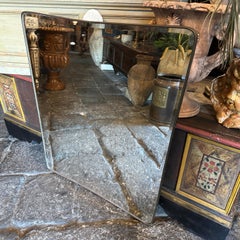 1950s Gio Ponti Attributable Mid-Century Modern Brass Italian Wall Mirror
