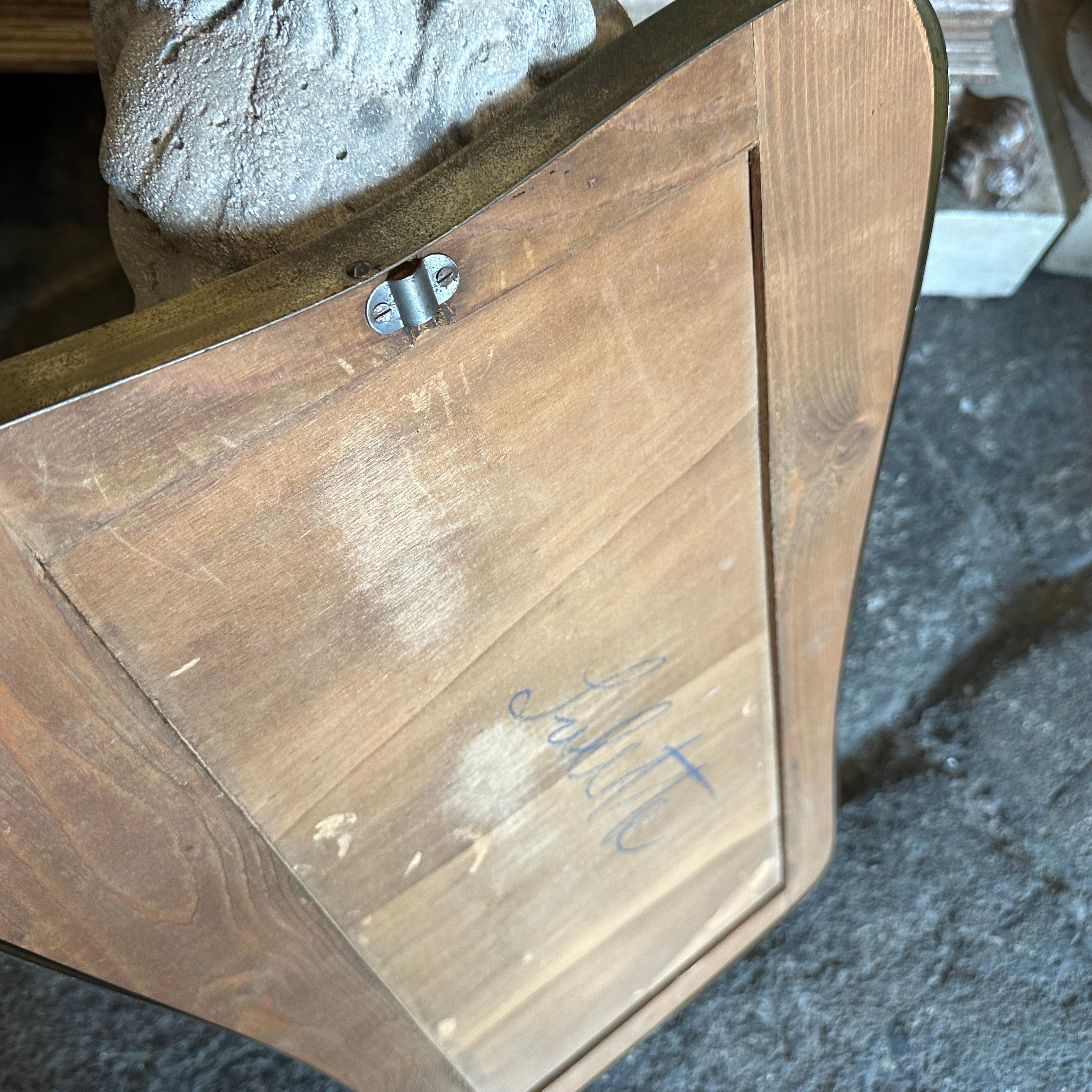 1950s Gio Ponti Attributable Mid-Century Modern Brass Italian Wall Mirror 4