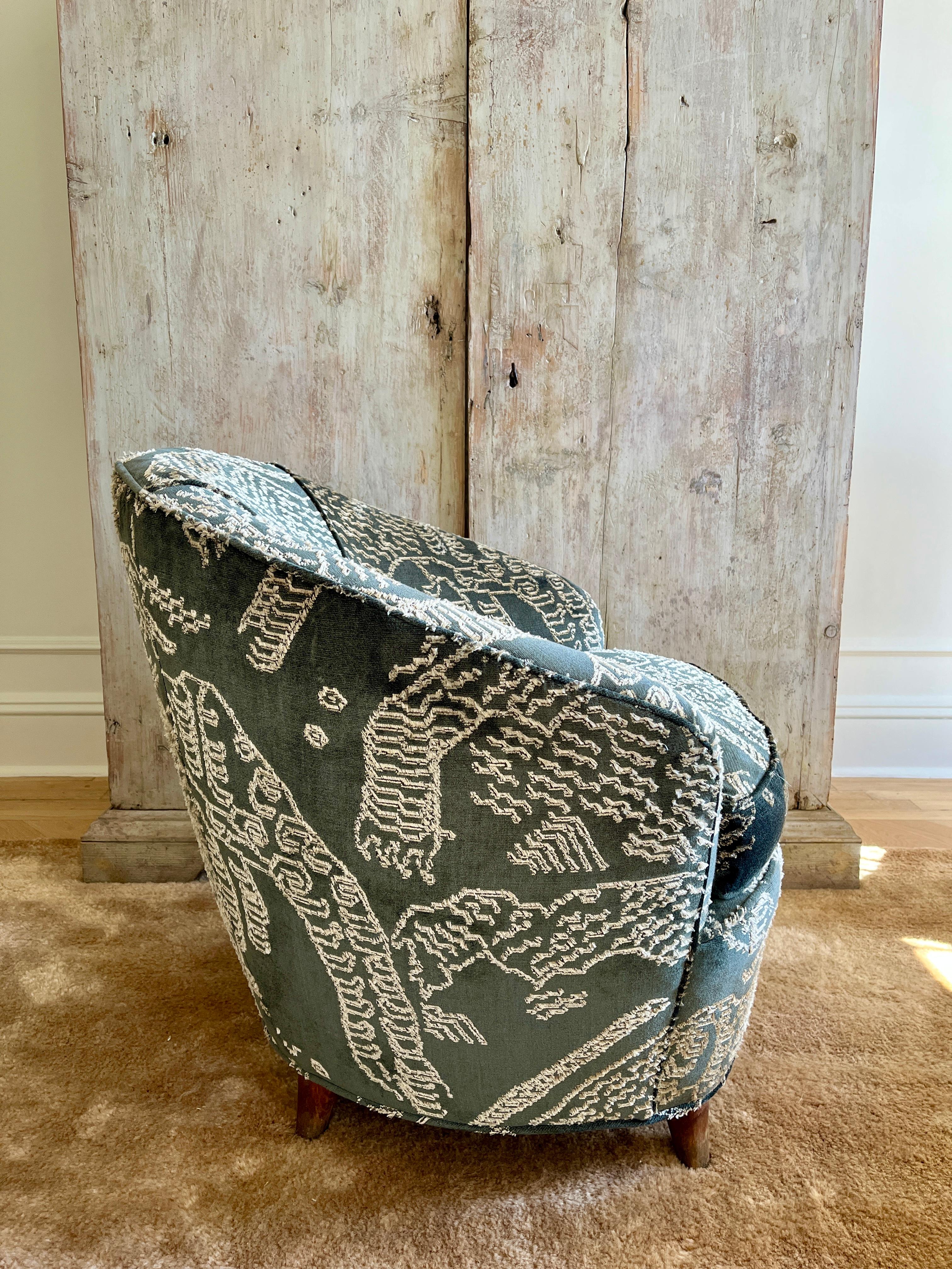 Mid-Century Modern 1950s Gio Ponti Attributed Armchair for Casa & Giardino Newly Upholstered