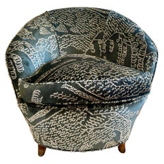 1950s Gio Ponti Attributed Armchair for Casa & Giardino Newly Upholstered