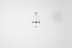 1950's Gio Ponti Style Brass and Metal Hanging Candelabra