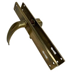 1950er Gio Ponti Messing Italienisch Türgriff & Platte ITALIEN