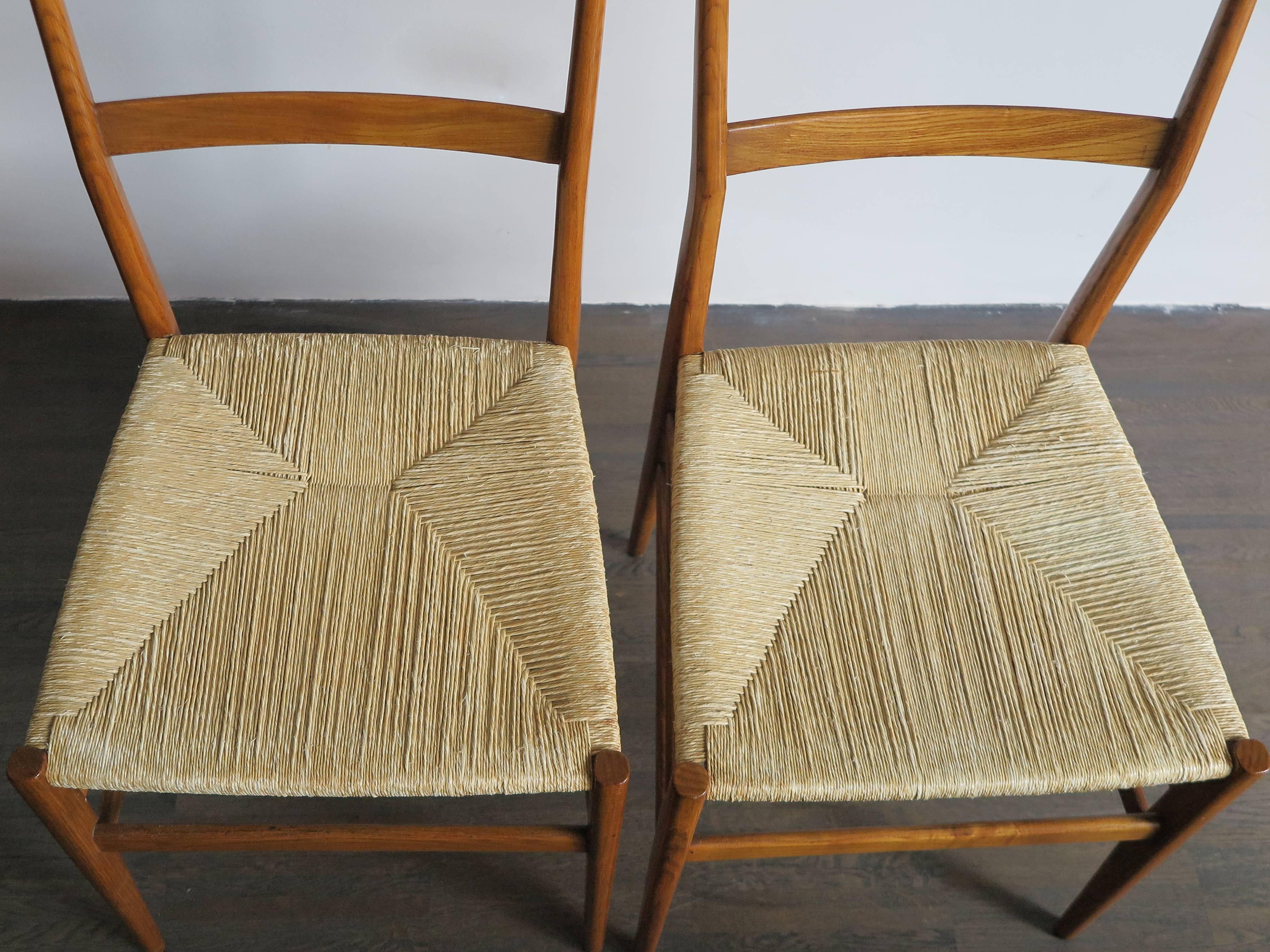 1950s Gio Ponti Italian Midcentury Design Dining Chairs 