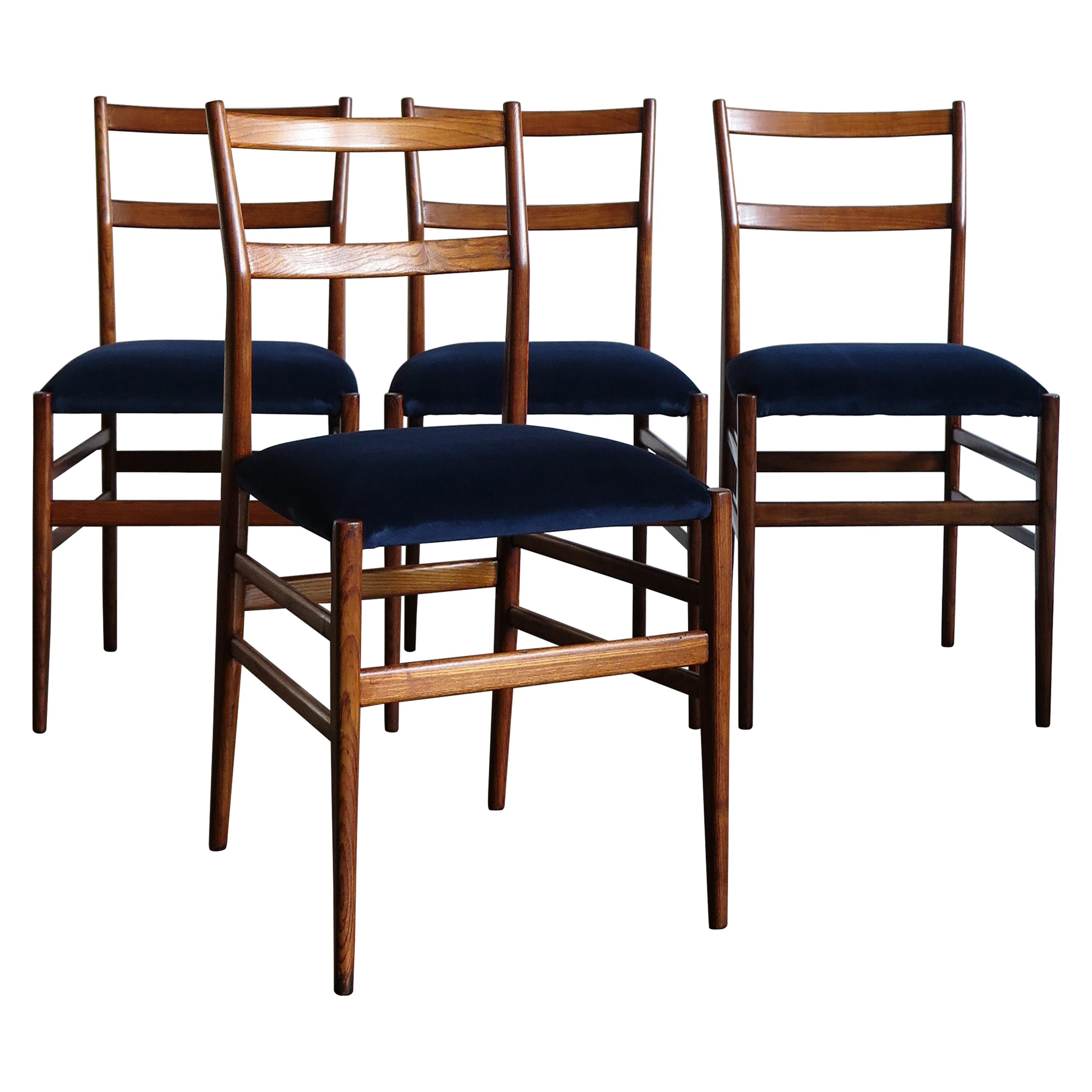 1950s Gio Ponti Italian Midcentury Design Dining Chairs "Leggera" for Cassina