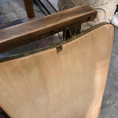 1950s Gio Ponti Mid-Century Modern Solid Brass Italian Wall Mirror