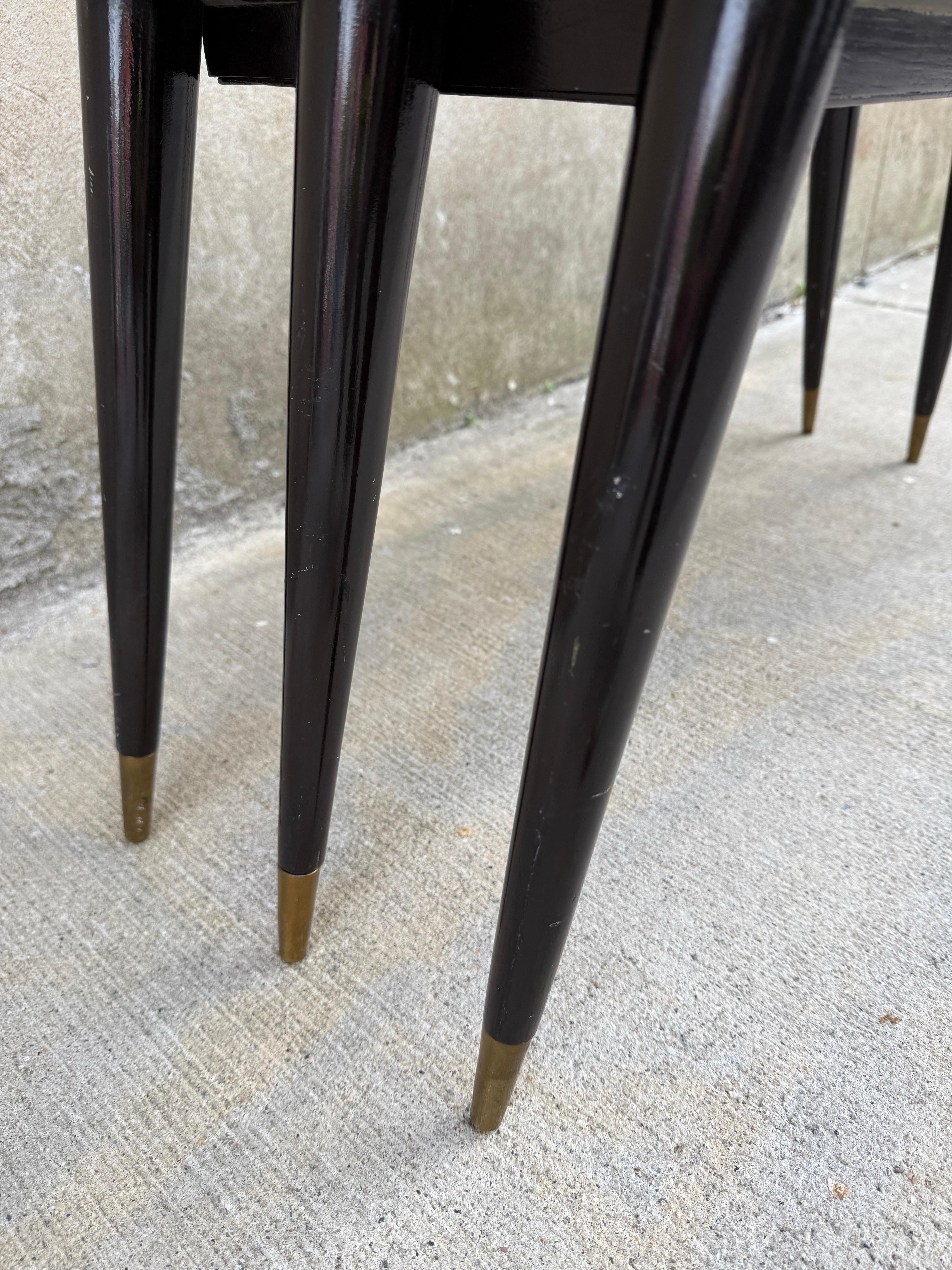 Verre Table basse à six pieds Gio Ponti des années 1950 en vente