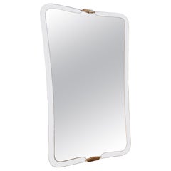 Miroir mural italien en forme de biscuit, style Gio Ponti, années 1950, Mid-Century Modernity