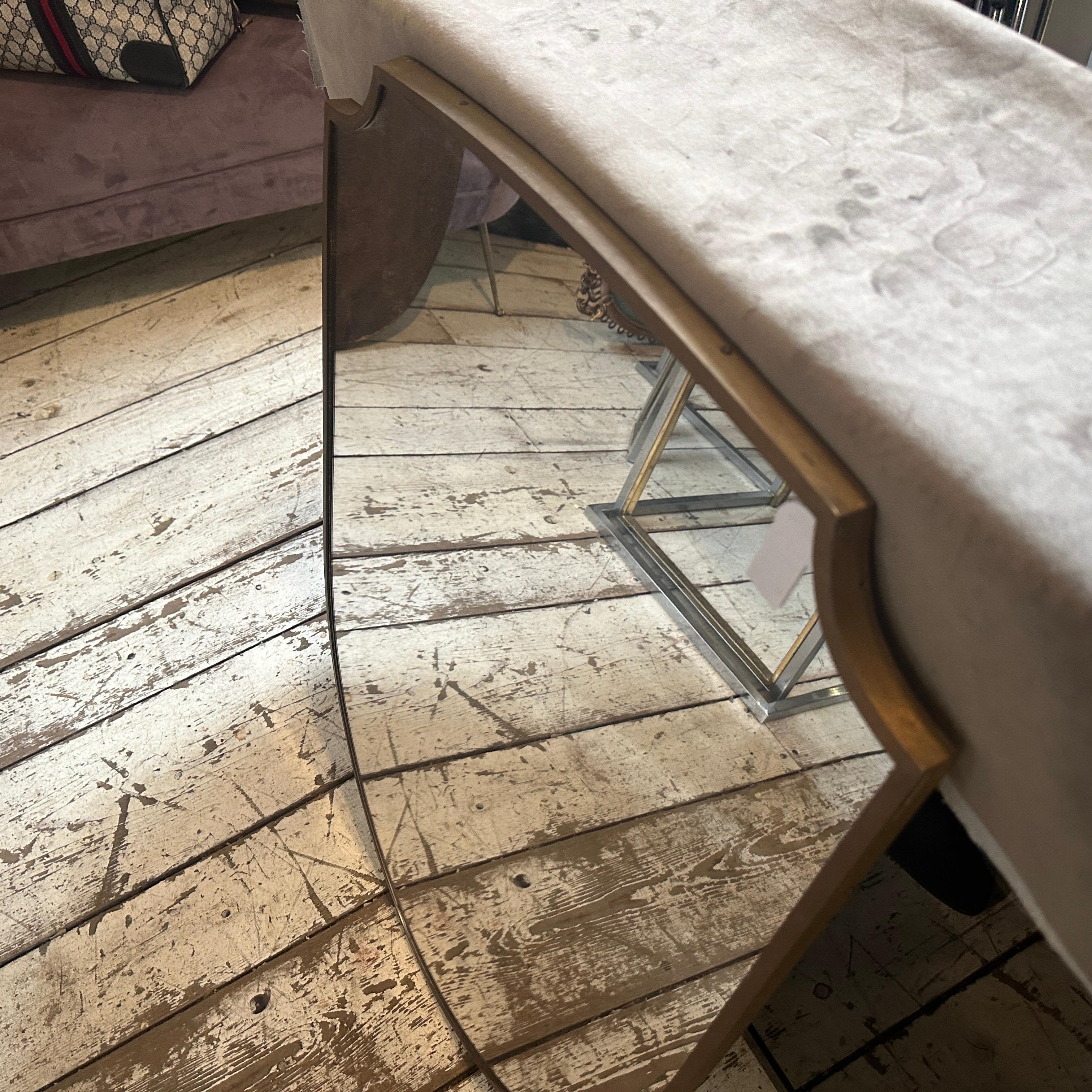 Italienischer Schilfrohr-Wandspiegel im Gio Ponti-Stil aus Messing, Mid-Century Modern, 1950er Jahre im Zustand „Gut“ im Angebot in Aci Castello, IT