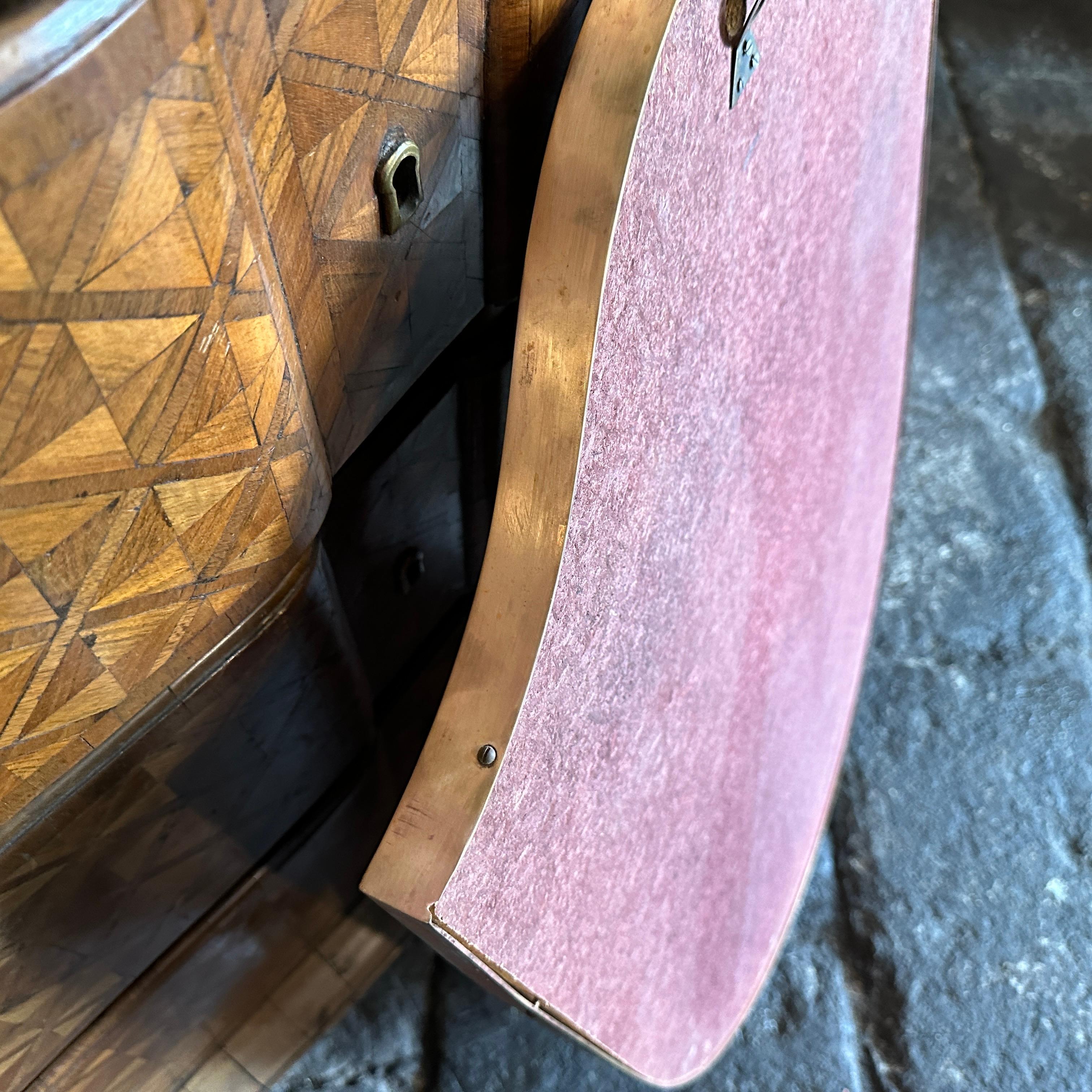 1950s Gio Ponti Style Mid-Century Modern Brass Italian Shield Wall Mirror 5