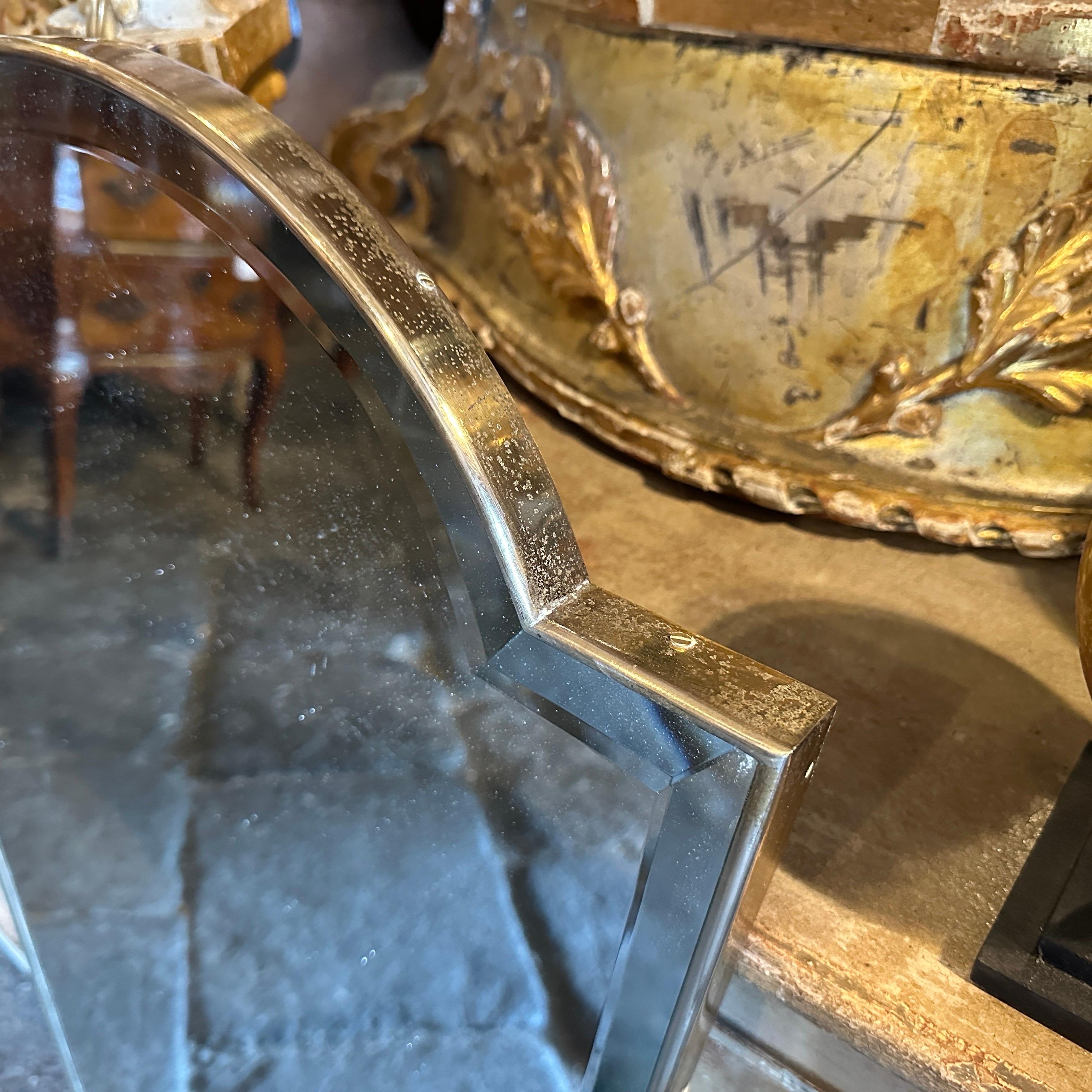 Specchio da parete italiano in ottone in stile Mid-Century Modern di Gio Ponti degli anni '1950 in vendita 3