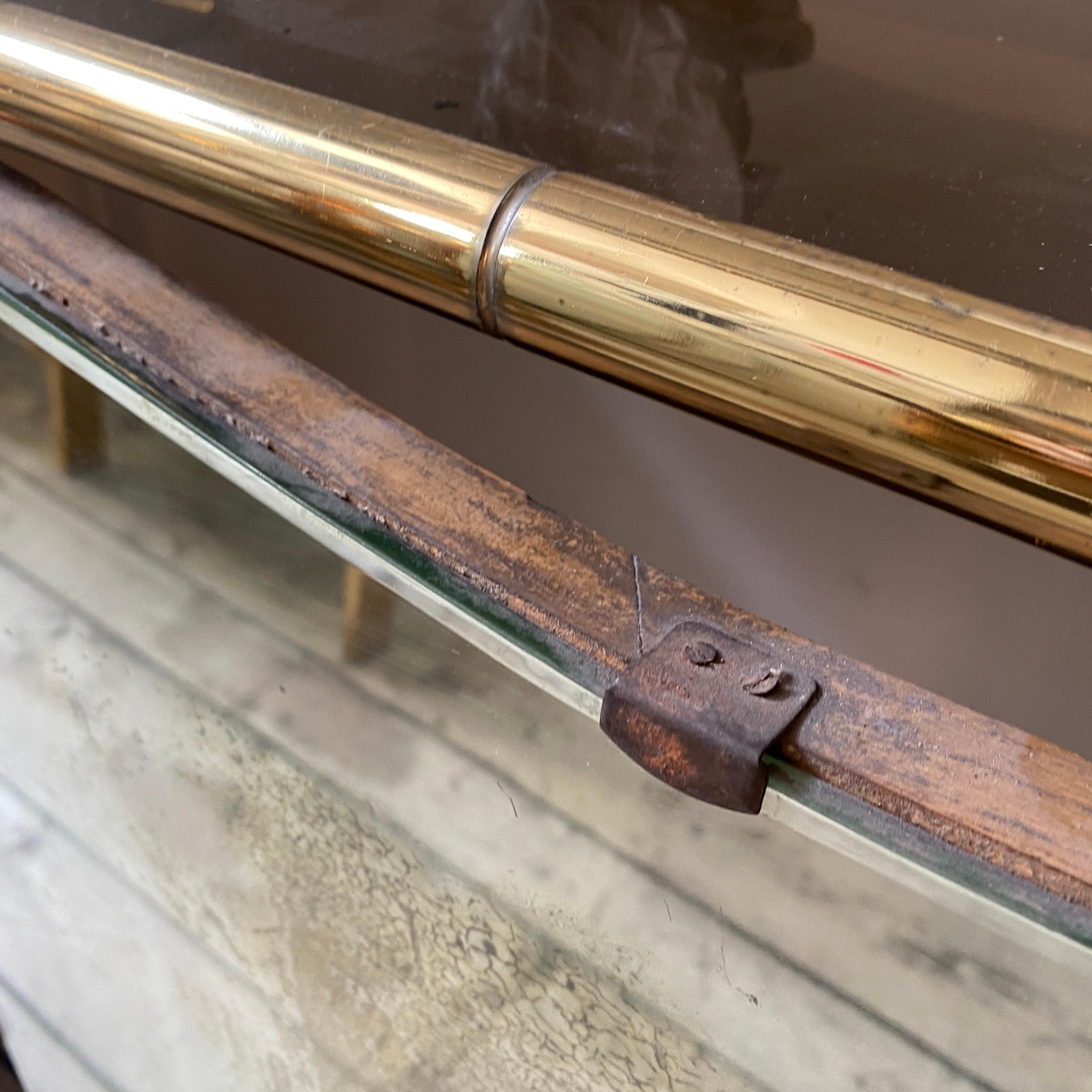 Espejo de pared italiano moderno de mediados de siglo de estilo Giò Ponti de los años 50 siglo XX