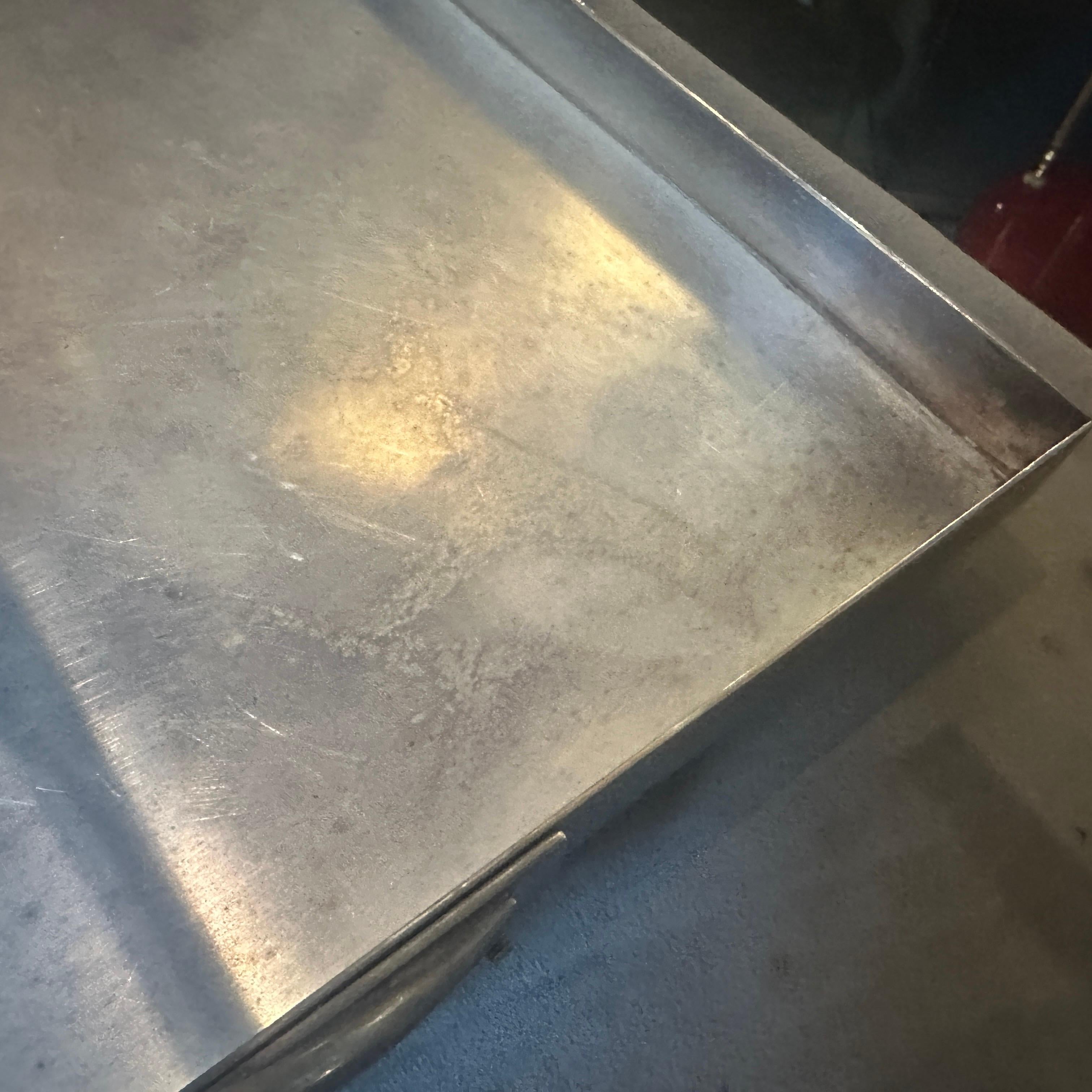 Placcato argento Vassoio da portata in stile Mid-Century Modern di Krupp Milano del 1950 di Gio Ponti in vendita