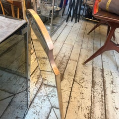 1950s Gio Ponti Style Mid-Century Modern Solid Brass Italian wall Mirror