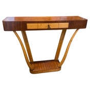 1950s Gio Ponti Style Mid-Century Modern Wood Italian Console