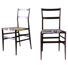 1950s Gio Ponti Super Leggera Chairs New Josef Frank Hawaii Fabric
