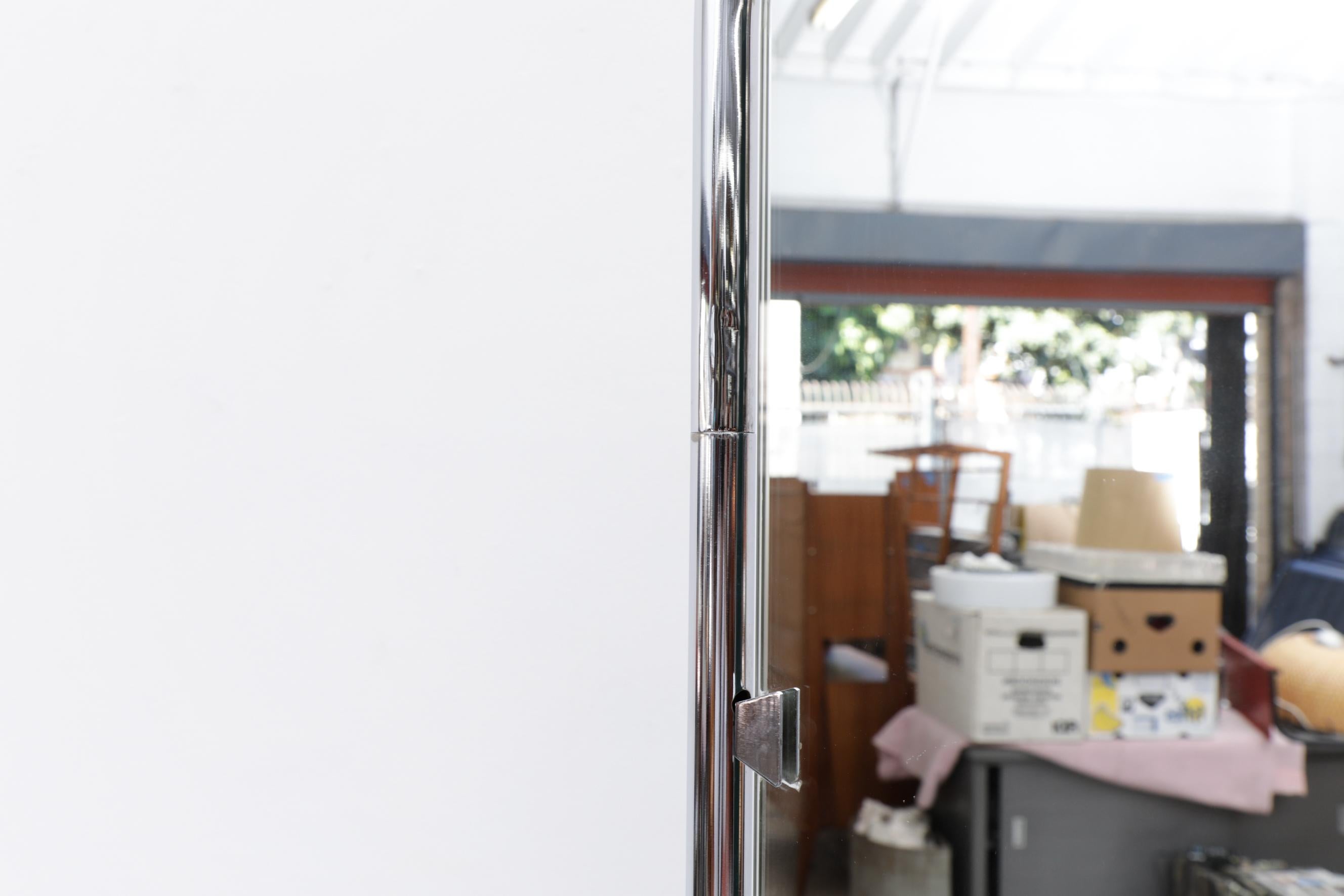 1950's Gispen Chrome Standing Mirror with Wheels 6