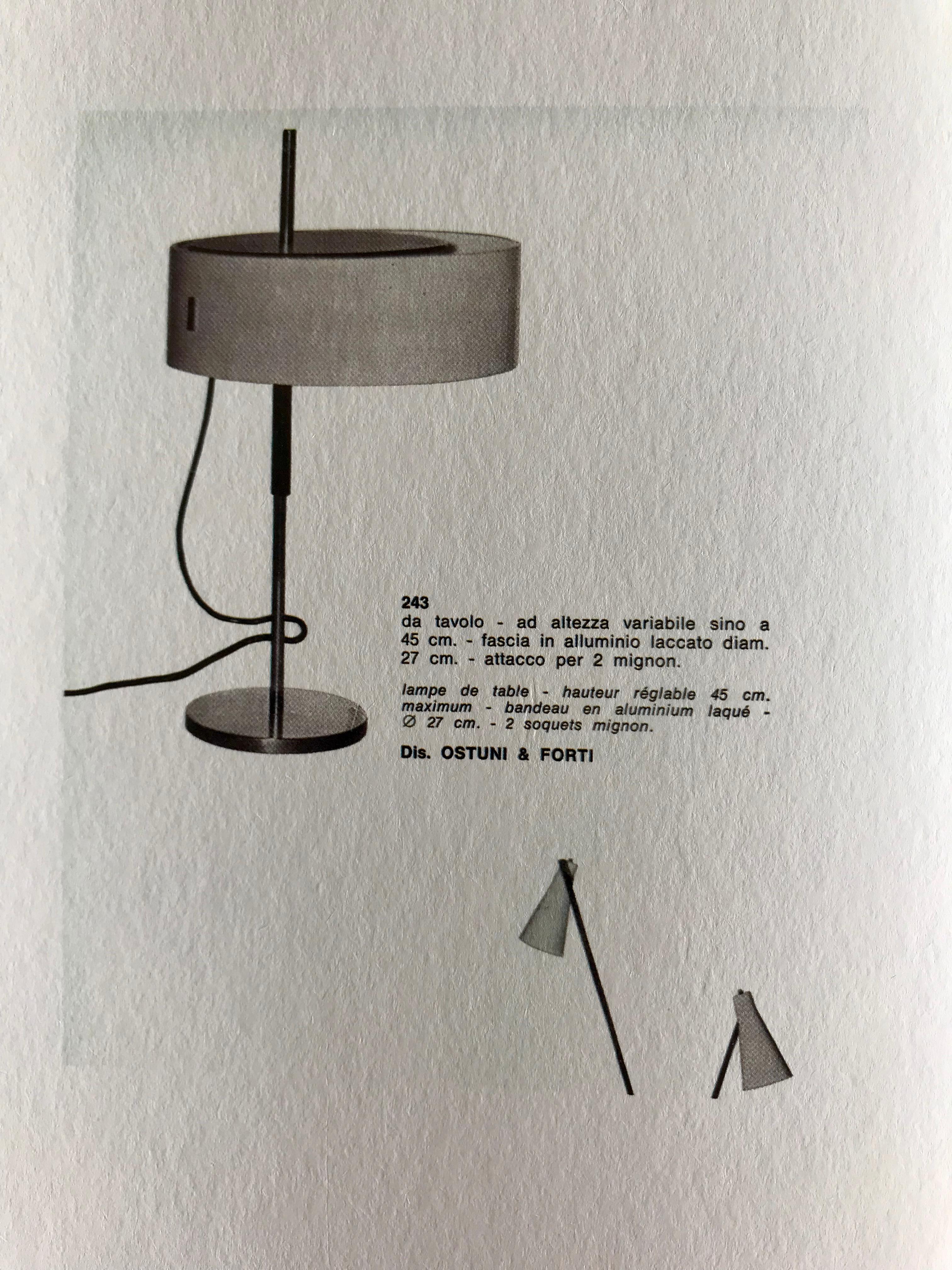 1950s Giuseppe Ostuni 243 Table Lamp for O-Luce 8