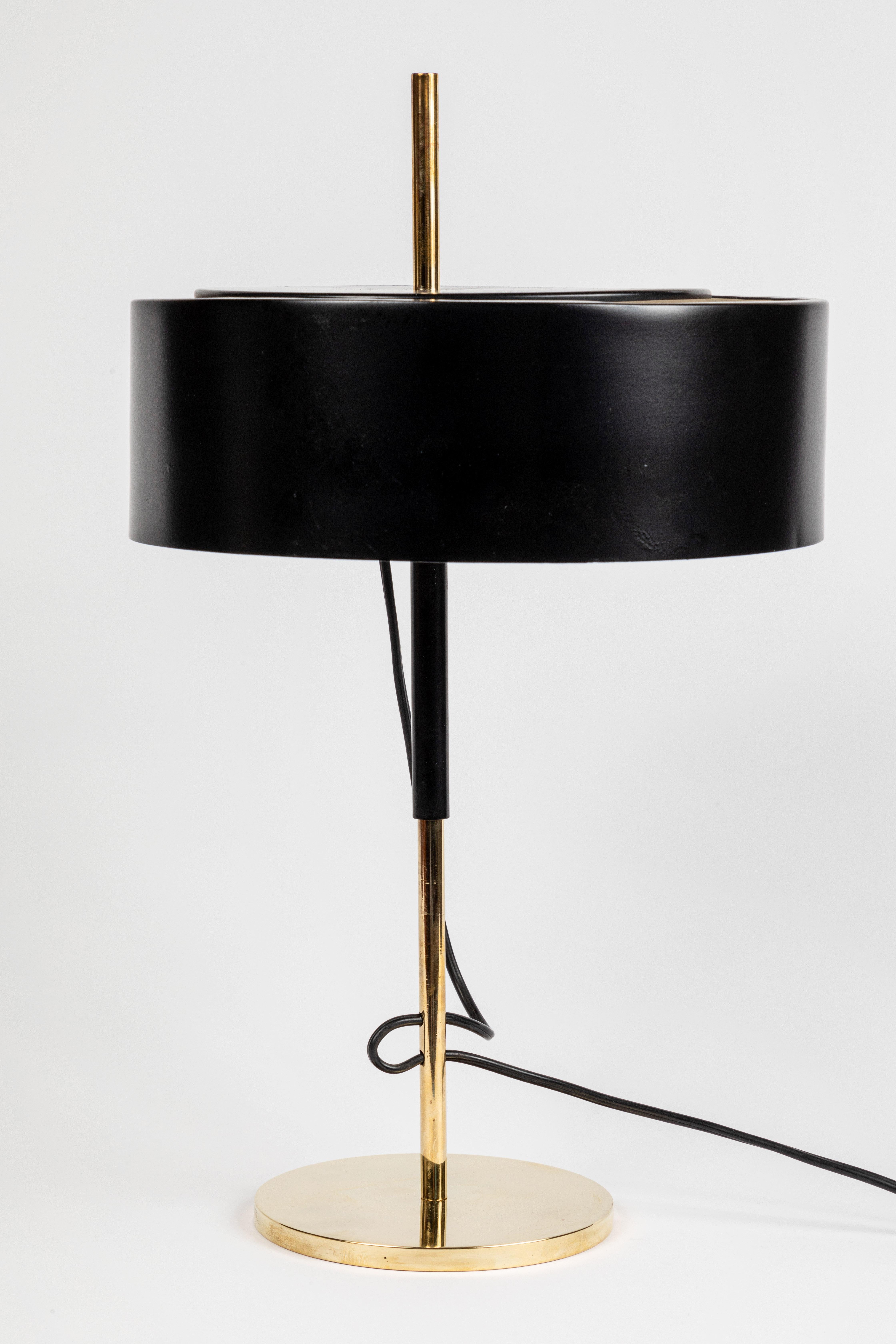 Brass 1950s, Giuseppe Ostuni 243 Table Lamp for O-Luce