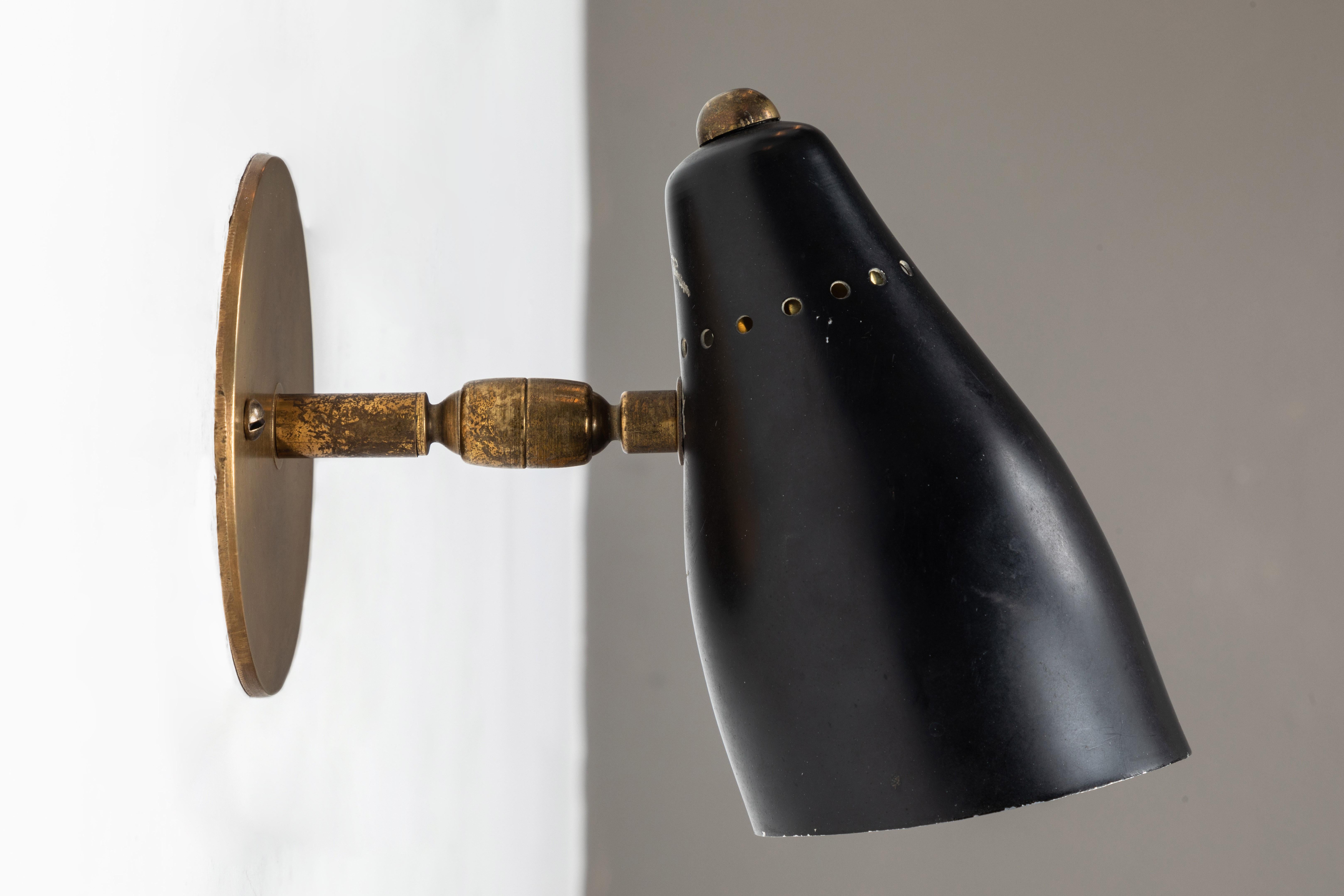 1950s Giuseppe Ostuni Articulating Sconces for O-Luce In Good Condition In Glendale, CA