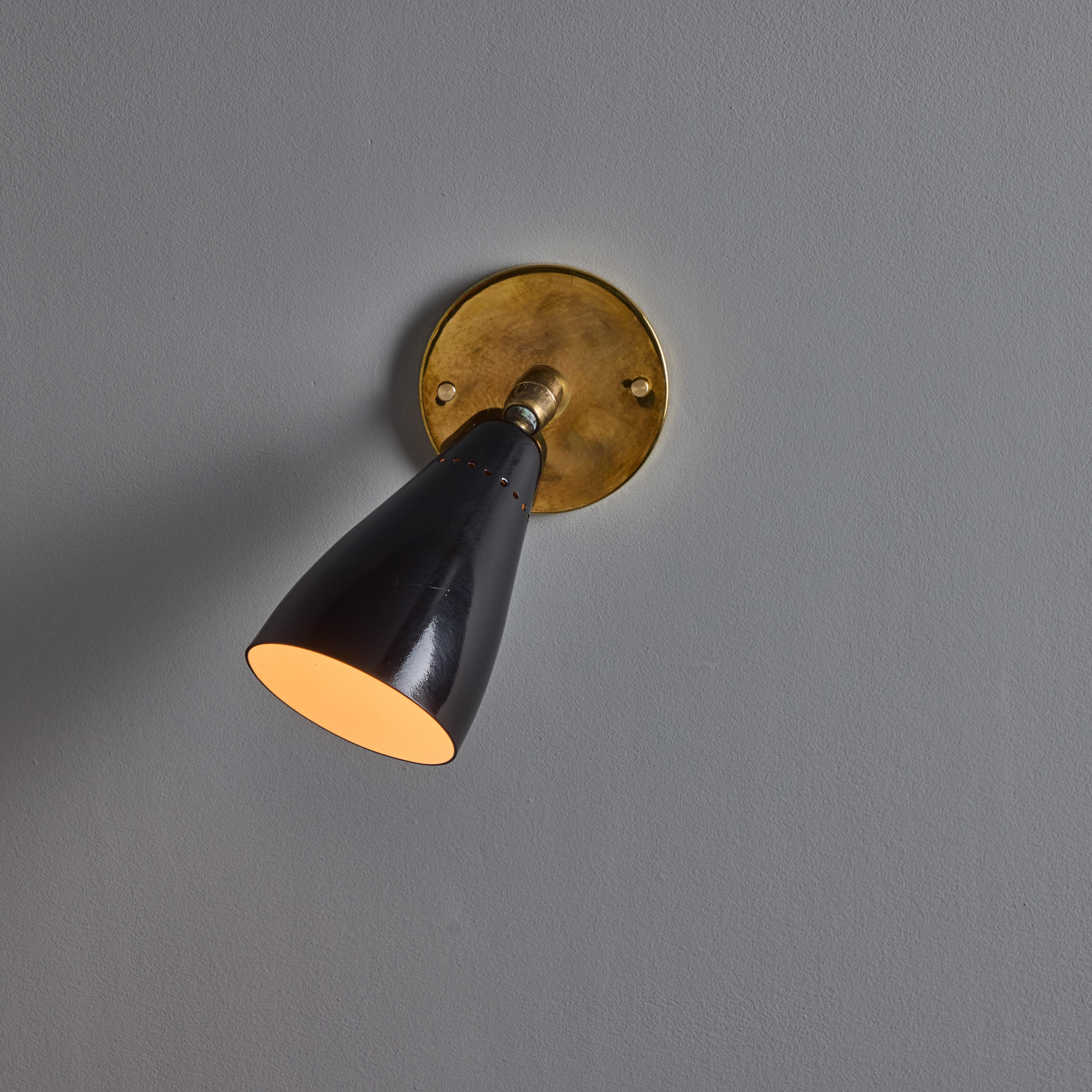 1950s Giuseppe Ostuni Model #101 Black Articulating Sconce for O-Luce For Sale 8
