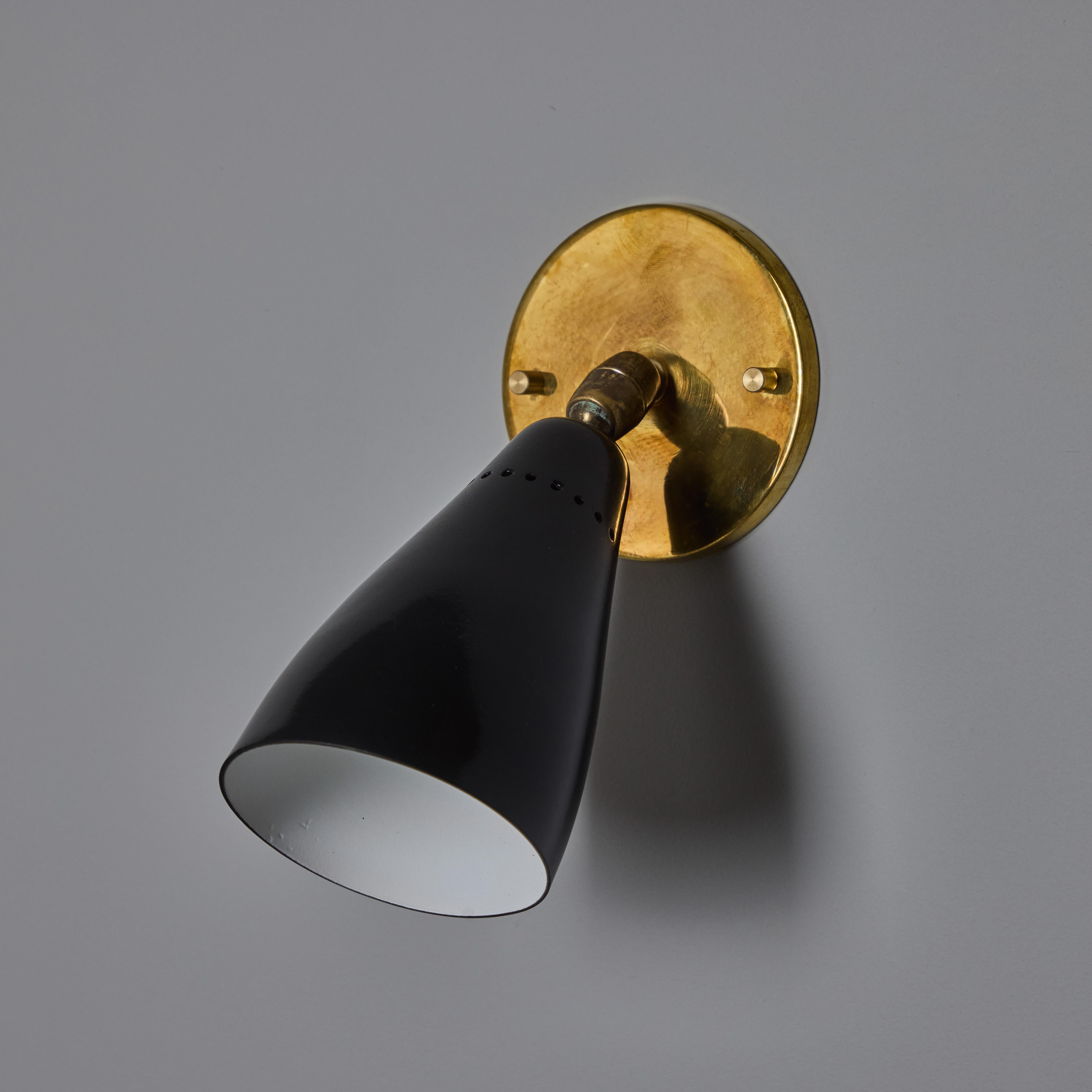 1950s Giuseppe Ostuni Model #101 Black Articulating Sconce for O-Luce For Sale 9