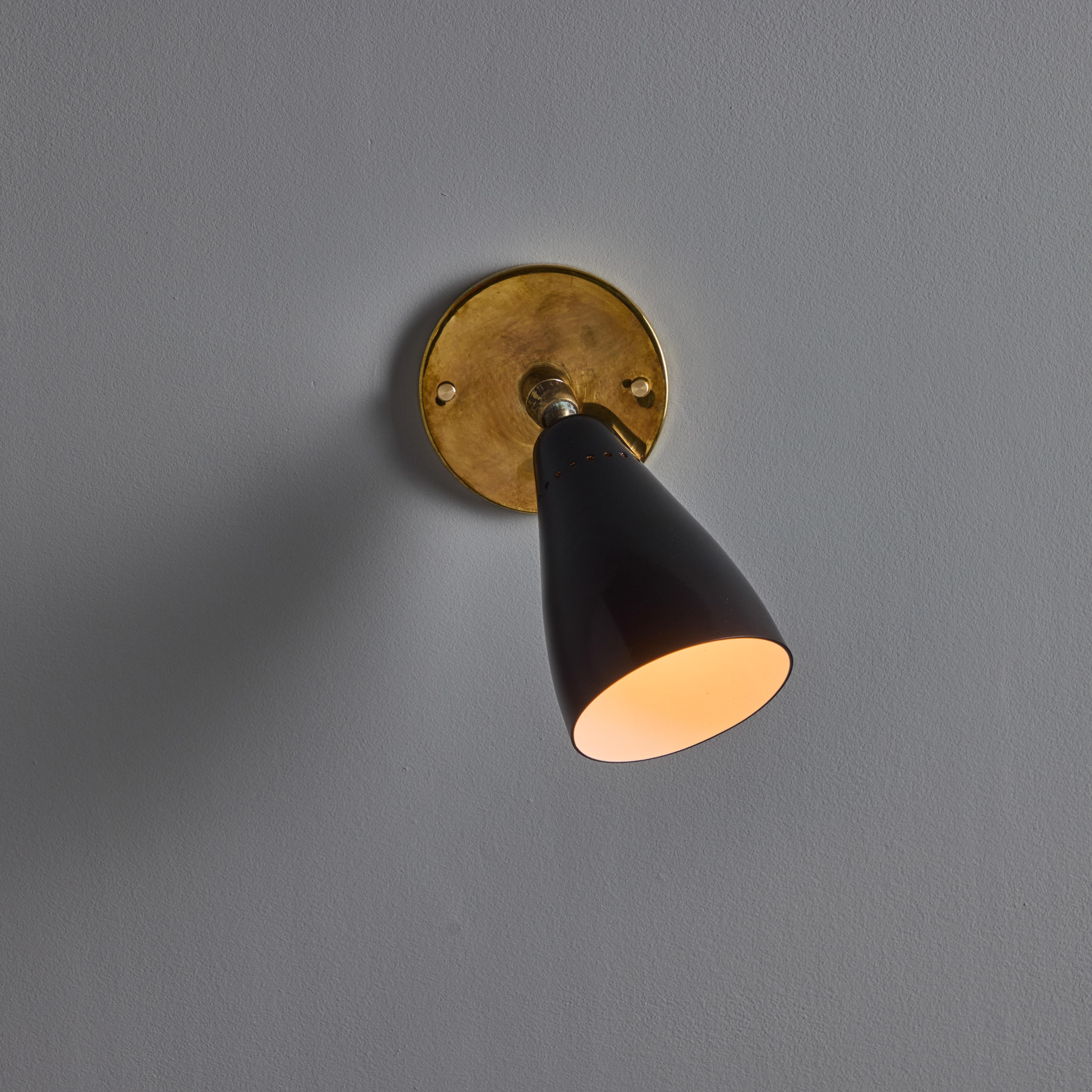 1950s Giuseppe Ostuni Model #101 Black Articulating Sconce for O-Luce For Sale 10
