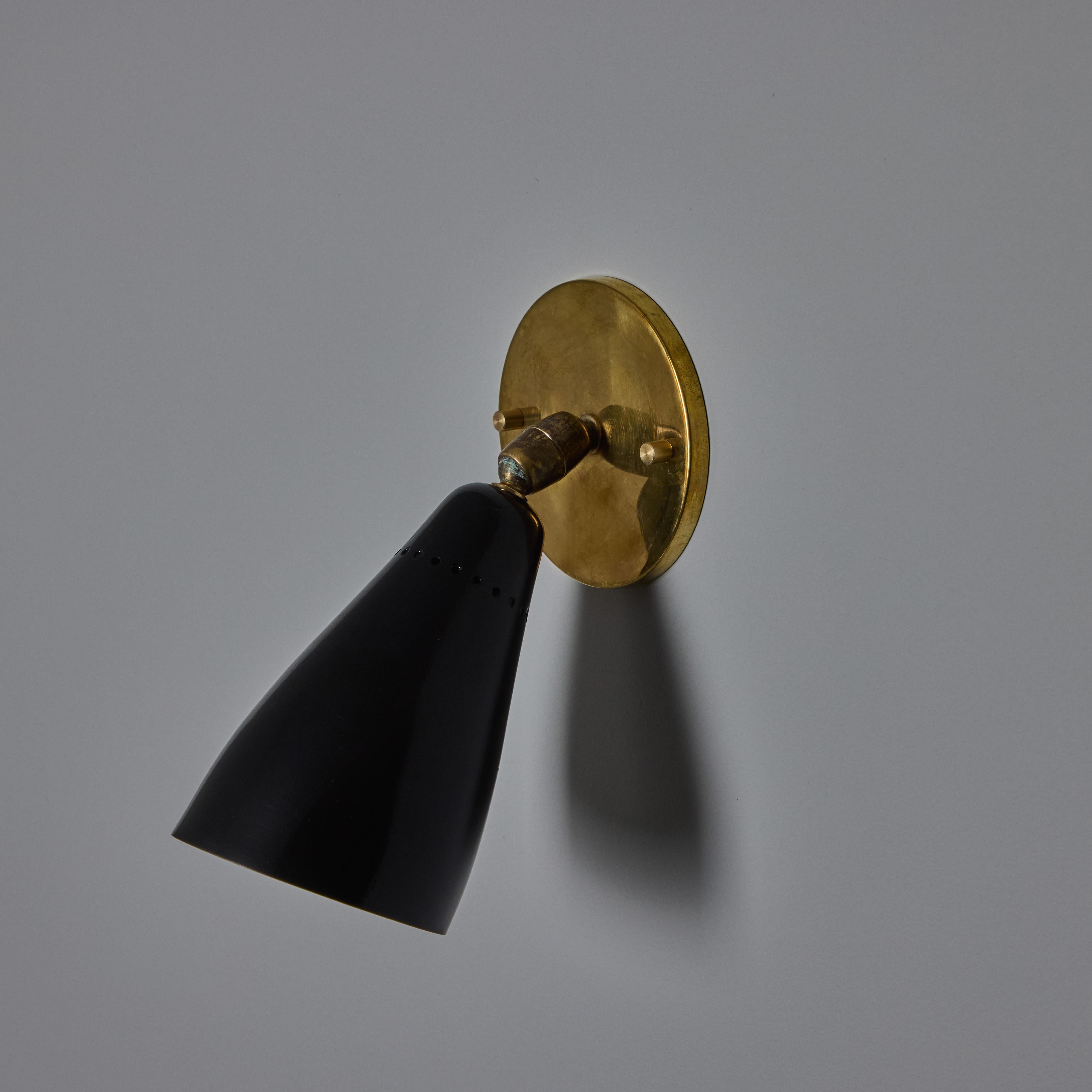 1950s Giuseppe Ostuni Model #101 Black Articulating Sconce for O-Luce For Sale 2