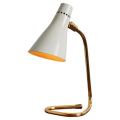 1950s Giuseppe Ostuni Model #214 Metal & Brass Table Lamp for O-Luce