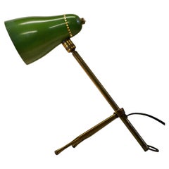 1950s Giuseppe Ostuni 'Ochetta' green Wall or Table Lamp for O-Luce