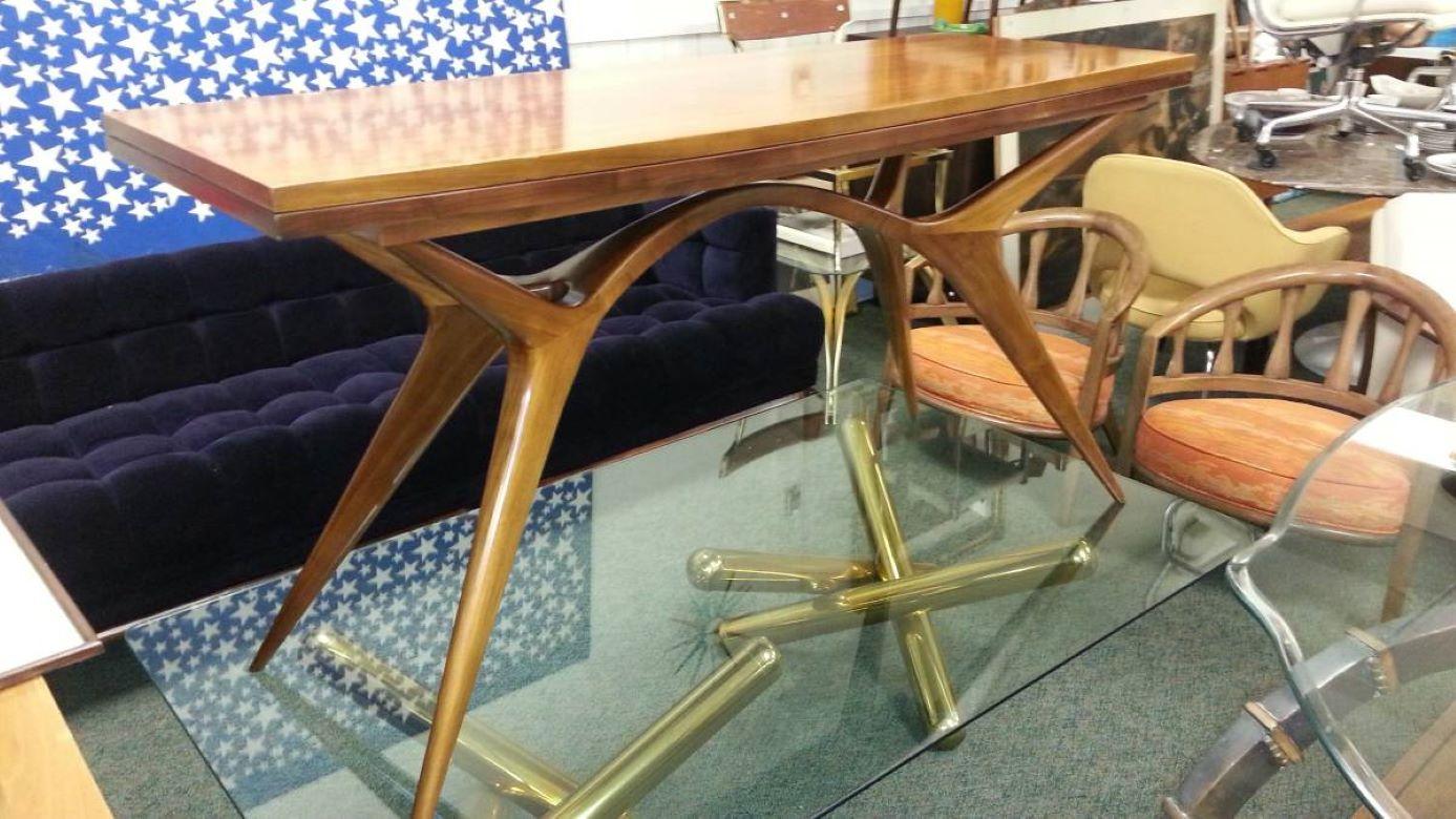1950s Giuseppe Scapinelli Brazilian Dining Table or Console Table Mid Century For Sale 5