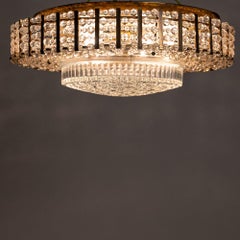 Empotrable de cristal, acrílico y latón de los años 50 Atribuido a Emil Stejnar