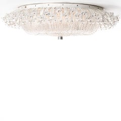 1950er Jahre Glas, Acryl und Metall Flush Mount, Emil Stejnar zugeschrieben