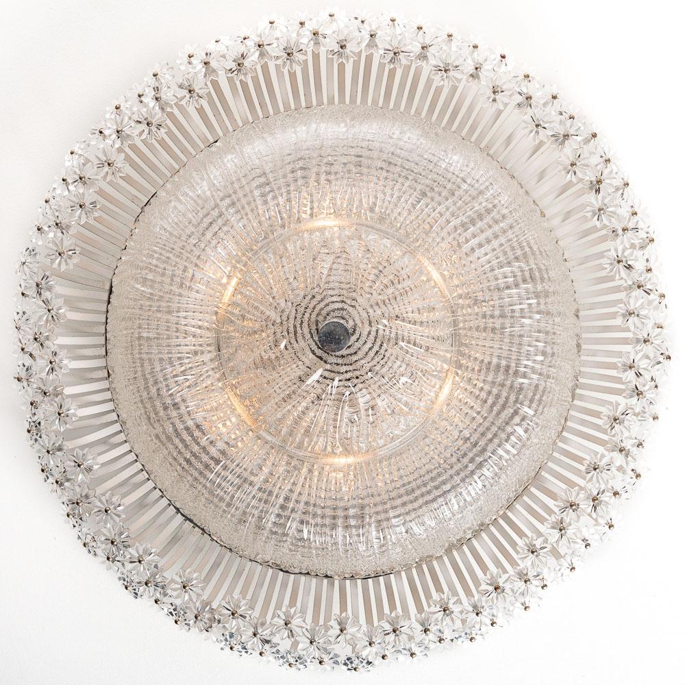 1950s Glass, Acrylic and Metal Flush Mount Attributed to Emil Stejnar For Sale 2