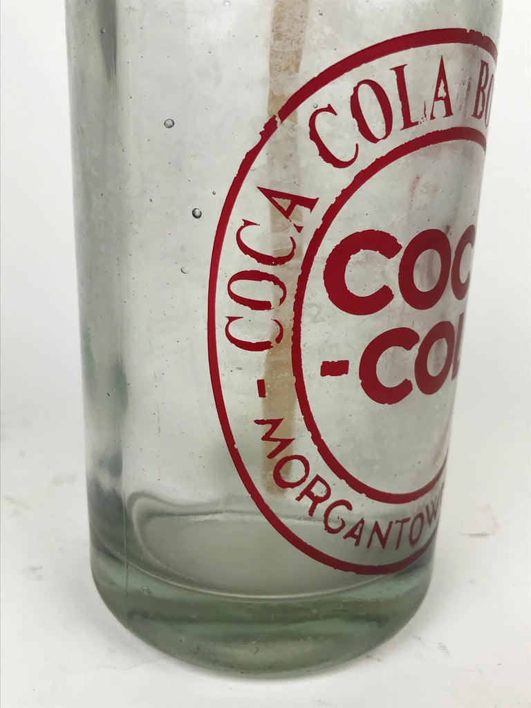 1950s Glass American Advertising Soda Syphon Seltzer Coca-Cola Bar Bottle In Good Condition For Sale In Milan, IT