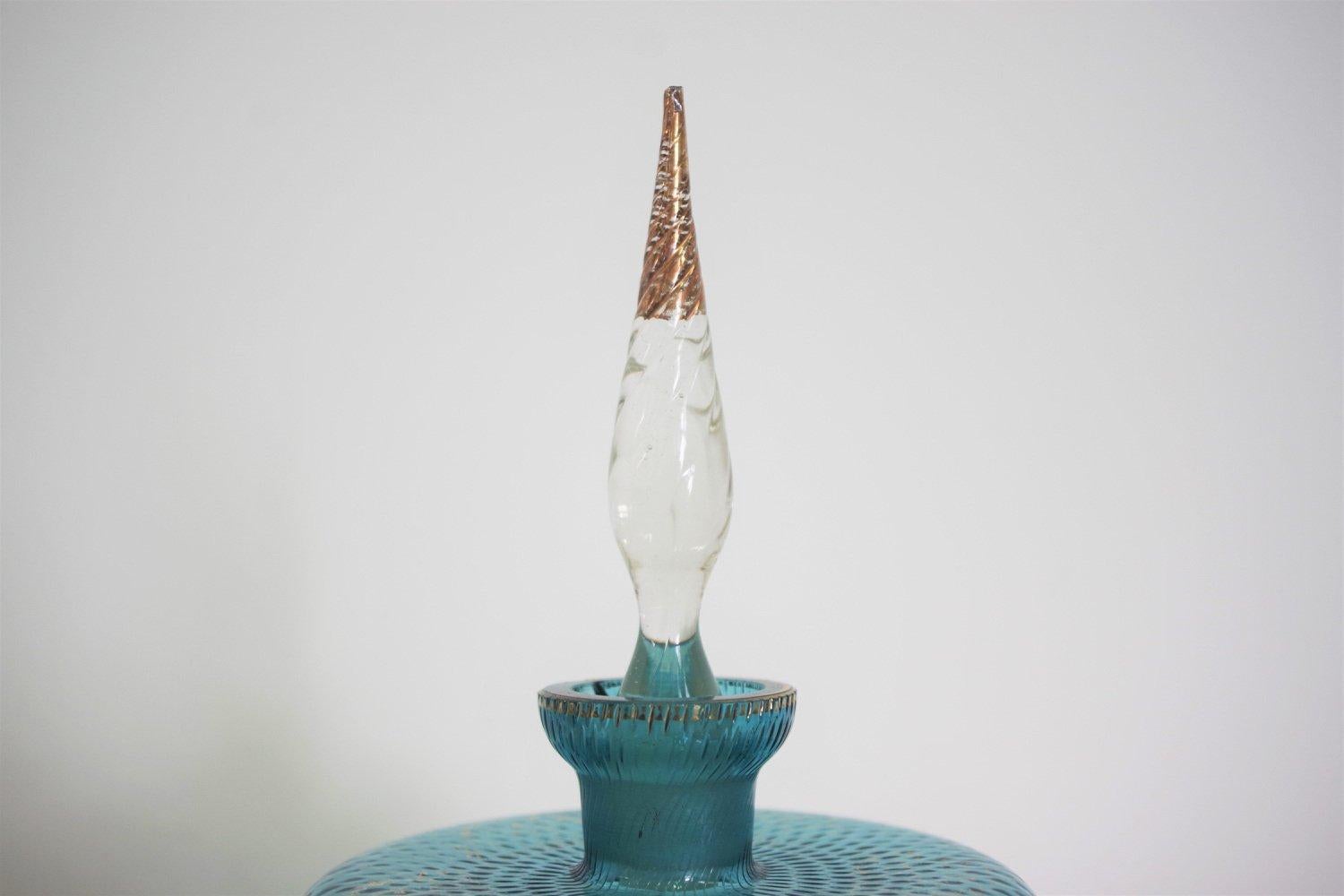 1950s Glass and 24-Karat Gold Cognac Holder - Vintage Italian Barware For Sale 3