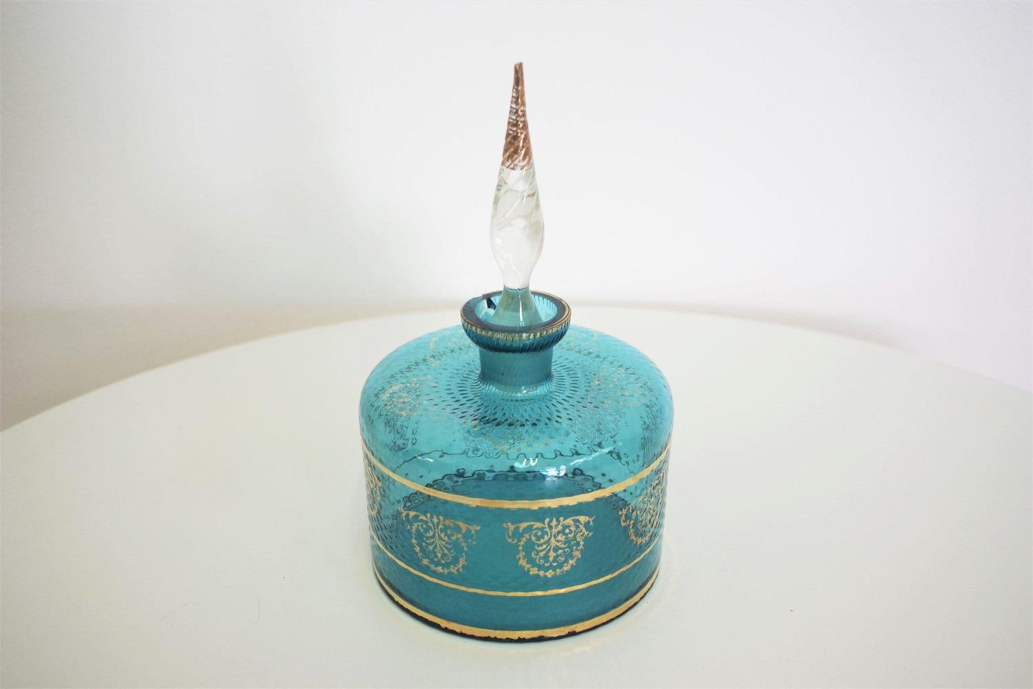 1950s Glass and 24-Karat Gold Cognac Holder - Vintage Italian Barware For Sale 4