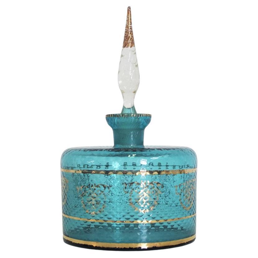 1950s Glass and 24-Karat Gold Cognac Holder - Vintage Italian Barware For Sale